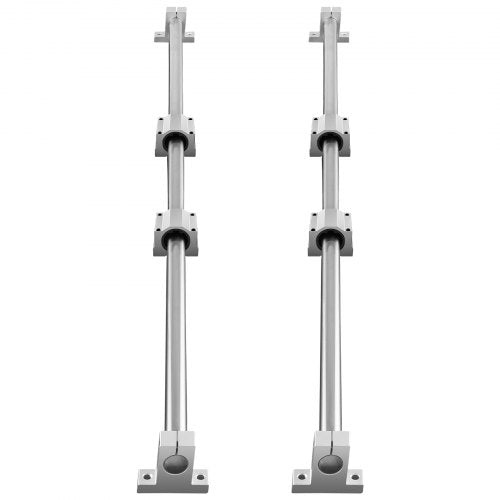 VEVOR Linearführungsschienen-Set, SFC16 1000 mm, 2 Stück 39,4 Zoll/1000 mm SFC16-Führungsschienen, 4 Stück SC16-Gleitblöcke, 4 Stück Schienenstützen, Linearschienen und Lagersatz für automatisierte Ma