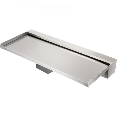 VEVOR Schwallduschen Wasserfall Pool aus Edelstahl Wasserfall Fontäne 60x26x8cm Schwallbrause 30mm Anschluss Schwalldusche Kompatibel