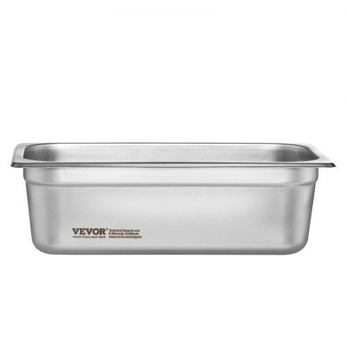 VEVOR 6 x Hotelpfannen Gastronormbehälter Edelstahl 1/3-Größe 326x177x99mm