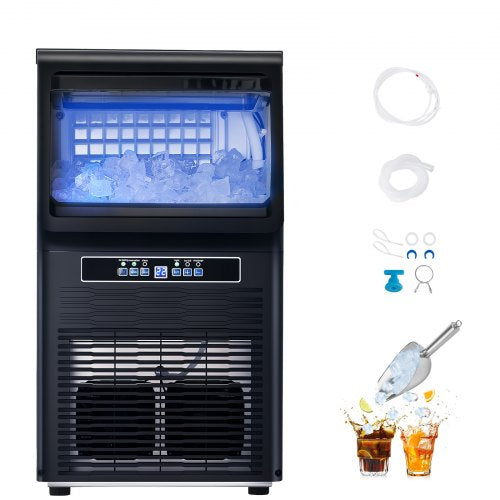 VEVOR Kommerzielle Eisbereiter Eismaschine 36,29kg/Tag LED Anzeige Restaurant