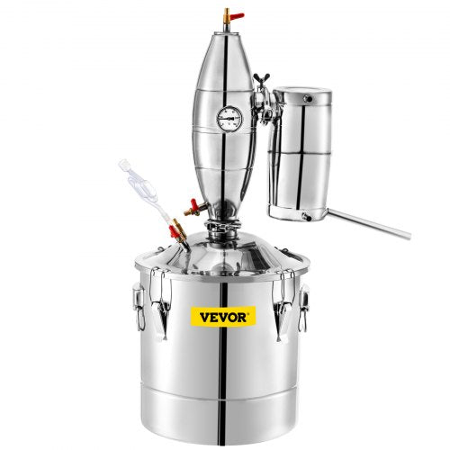 VEVOR Alkohol-Edelstahl-Brennerei 70L Schnapsbrenner Destille Edelstahl Alkohol-Destillierkolben Schwarzbrennerei Destillation