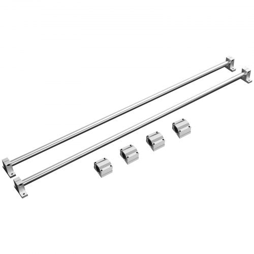 VEVOR Linearführungsschienen-Set, SFC16 1000 mm, 2 Stück 39,4 Zoll/1000 mm SFC16-Führungsschienen, 4 Stück SC16-Gleitblöcke, 4 Stück Schienenstützen, Linearschienen und Lagersatz für automatisierte Ma