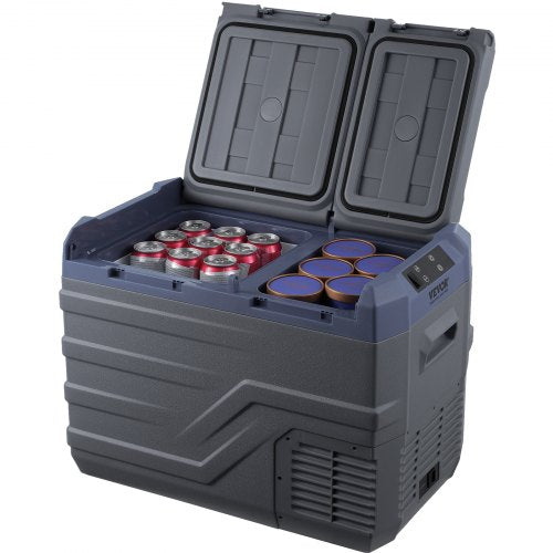 VEVOR Tragbarer Kühlschrank Gefrierfach Auto 32L Dual Zone Tragbar 60W Kühlbox