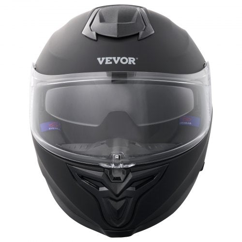 VEVOR Integralhelm Motorrad Motocrosshelm Motorradhelm 55-56cm Schwarz Größe S
