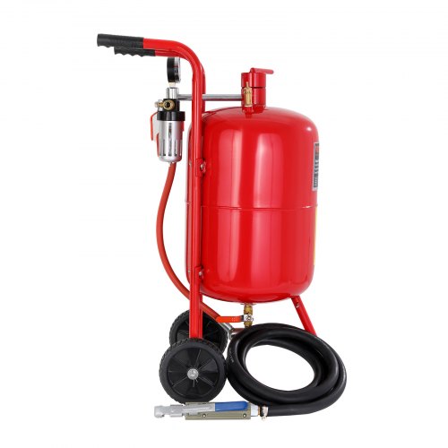 VEVOR Sandstrahlen, 40 L Sandstrahlmaschine, 60-125 PSI Mobiler Sandstrahler mit Zubehör, 2,4 mm, 2,7 mm, 3,2 mm, 3,6 mm Keramikdüsen Sandstrahlerrohr, 2,5 m Schlauchlänge Siphon-Schleifeinheiten