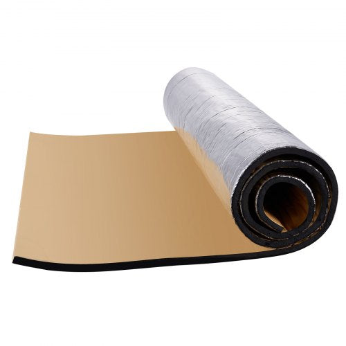 VEVOR Dämmmatte Auto 1,5m² Antidröhnmatte 1520x1000mm Fahrzeugdämmung 400mil (10mm) Stärke Aluminium-Folie Schallschutzmatte Hitzebeständig Lärmschutz Akustikdämmung Geräuschdämmung 1xRolle
