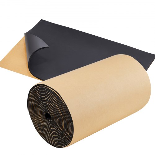 VEVOR Dämmmatte Auto 3,3m² Antidröhnmatte 399,8x8399,8mm Fahrzeugdämmung 197mil (5mm) Stärke zweischichtiger Verbundwerkstoff Schallschutzmatte Lärmschutz Akustikdämmung Geräuschdämmung 1xRolle