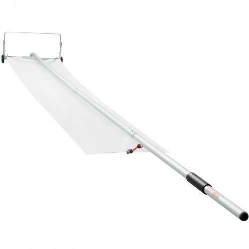VEVOR Schneeschaufel Dach 48 cm, Reichweite bis 9 m, Dachschneeräumer aus Aluminium, Schneeschieber mit Schutzrädern, rutschfestem Griff und Gleittuch Schneeräumer Dachräumer