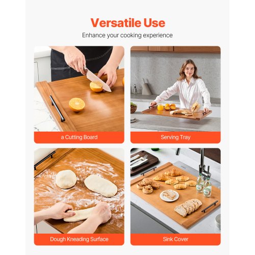 VEVOR Nudelbrett Herdabdeckung Kiefernholz Top Cover Küche Elektro Gasherd