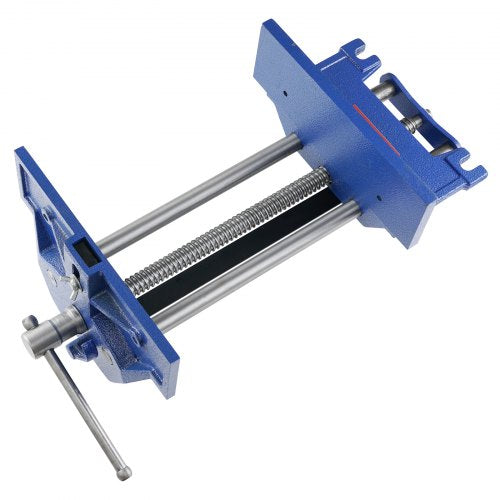 VEVOR Schraubstock für Holzarbeiten 110mm Spanntiefe 335mm Öffnungsbreite Parallelschraubstock aus Gusseisen pulverbeschichtet 11KN Spannkraft Φ15-74mm Spannbereich Ideal für Holzbearbeitungsstudios