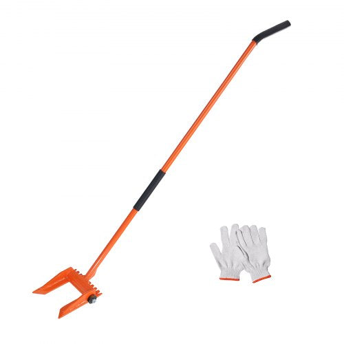 VEVOR Palettenbrecher 152,4cm Lattenheber 907kg Tragfähigkeit Brechstangen Q235 Kohlenstoffstahl Abbruch-&amp; Hebelstange mit 2 Rädern inkl.Handschuhe Pallet Buster auch als Nagelzieher verwendbar