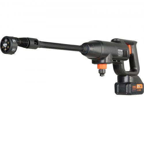 VEVOR Akku Hochdruckreiniger Kabellos Wasser Druckreiniger Spritzpistole Druckreinigerpistole (220W 21V, 40bar, zur mobilen Reinigung und Bewässerung, 4L/min, inkl. Zubehör, Ladegerät)