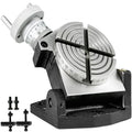 VEVOR Teilapparat Rundtisch 100mm Rundteiltisch Horizontal Vertikal Teilkopf Teilapparat schwenkbar zum Fräsen und Bohren