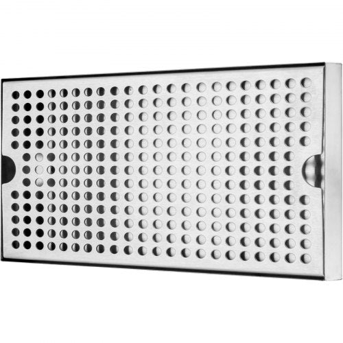 VEVOR 304  Edelstahl-Tropfschale, Bierabtropfschale mit 4 Rutschfesten Gummipads &amp; Abnehmbarer Abdeckung, 300 x 180 x 25 mm Bar-Tropfschale Geeignet für Restaurants, Bars, Küchen, Café usw.