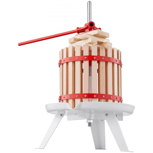 VEVOR Obstpresse Saftpresse Beerenpresse 12 L, Fruchtpresse 25 x 25 cm Zelkova-Holz Manuelle Obstpresse, Apfelpresse Weinpresse Maischepresse Saftpresse Entsafter Obstmühle mit Filtertüten