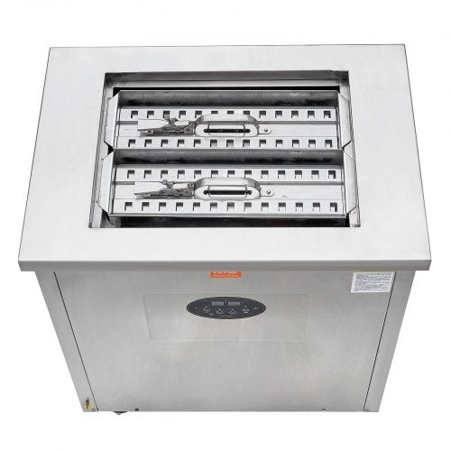VEVOR Kommerzielle Eismaschine, 2 Formen-Set – 52-teiliges Eismaschine zum Herstellen von Eis am Stiel, Eislutscher aus Edelstahl, Eismaschine für Eisstäbchen für Bars, Cafés, Milchteeläden