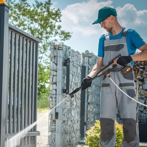 VEVOR Akku Hochdruckreiniger Kabellos Wasser Druckreiniger Spritzpistole Druckreinigerpistole (220W 21V, 40bar, zur mobilen Reinigung und Bewässerung, 4L/min, inkl. Zubehör, Ladegerät)
