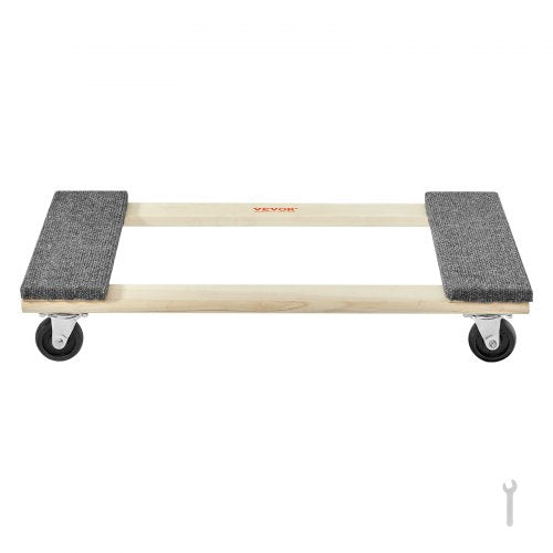 VEVOR Möbelwagen, Möbelwagen, 4 Räder, tragbare bewegliche Rollen, robust, ineinandergreifend, klein, flach, für schwere Möbel, 2 Stück, 40,6 x 27,9 cm, 227,8 kg Kapazität, schwarz