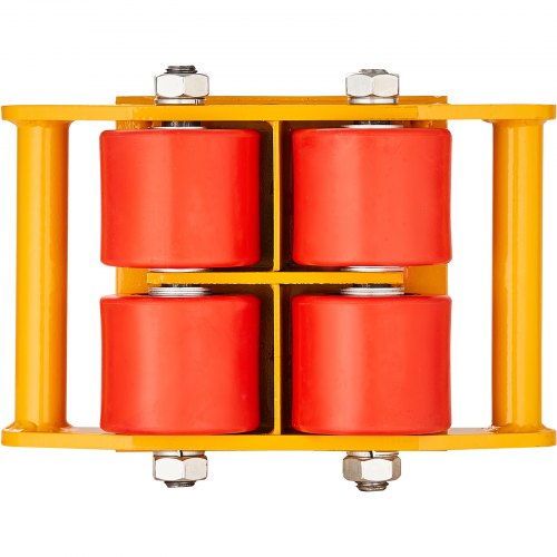 VEVOR Panzerrollen 6T Transportfahrwerk 280x210x105mm Transportrollen aus Kohlenstoffstahl Industrieroller mit 4 PU-Richtungsräder Roller Ф 135x9mm Drehplatte Möbeltransporthilfe Transportroller