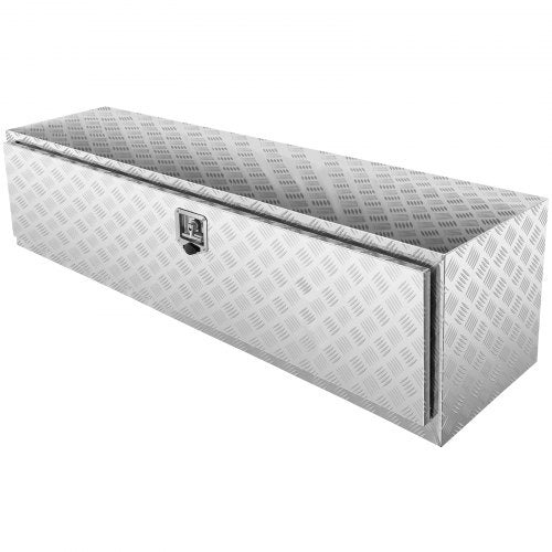 VEVOR Unterboden-Aluminium-Werkzeugkasten für LKW, 152,4 x 61 x 61 cm, Werkzeugaufbewahrung für Anhänger und Wohnmobile