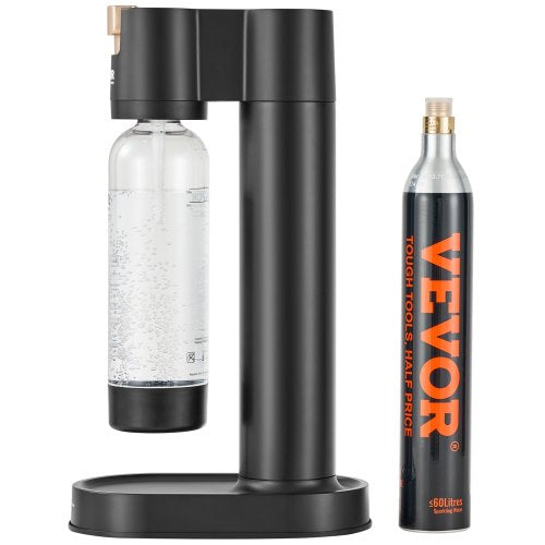 VEVOR Sprudelwassergerät, Sodamaker-Maschine zum Sprudeln zu Hause, Selterswasser-Starter-Kit mit BPA-freier 1 L PET-Flasche, CO2-Flasche, Kompatibel mit Einschraubbaren 60L CO2-Flaschen (CO2 frei)