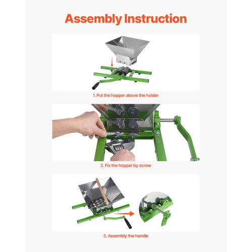 VEVOR Obstmühle Apfelmühle Apfelweinherstellung 7L Edelstahl Traubenpressen