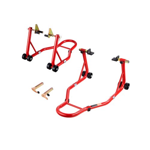 VEVOR Motorrad-Ständer vorne und hinten Spoolift Paddock-Schwinge Arm Rot 385kg