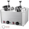 VEVOR Elektrischer Fudge Nacho Käse Schokolade Spender Wärmer für Restaurant usw. mit 2 Pumpen
