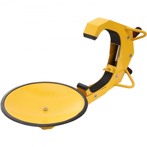 VEVOR Radschloss Autokralle 1 Stk.Reifenschloss, Passend für 160-380 mm Raddurchmesser Anti-Diebstahl, Anhänger-Radkralle mit 30 cm Saugnapf, Parkkralle für Autos, Lkw, SUVs, Camper, Boote Gelb