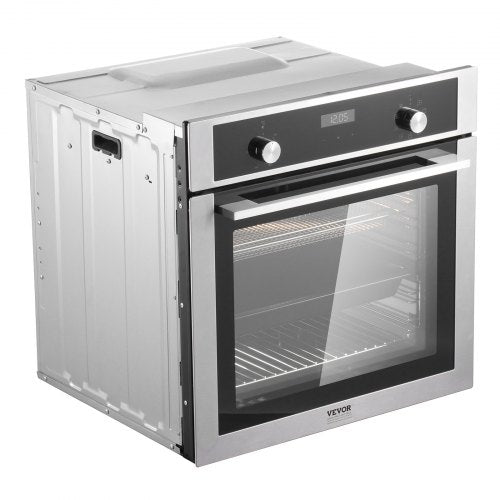VEVOR Einzel-Wandofen Elektrischer Einbau-Wandofen 9 Funktionen 3550W 76L