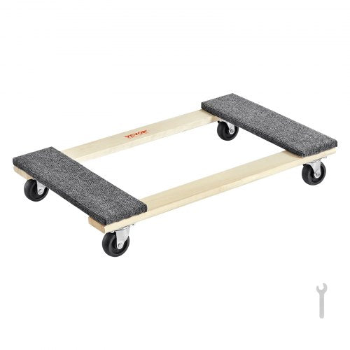 VEVOR Möbelwagen, Möbelwagen, 4 Räder, tragbare bewegliche Rollen, robust, ineinandergreifend, klein, flach, für schwere Möbel, 2 Stück, 40,6 x 27,9 cm, 227,8 kg Kapazität, schwarz