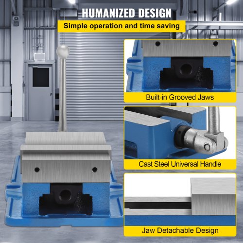 VEVOR Schraubzwingen-Schraubstock 152 mm, Tischschraubstock 152 mm, Bench Clamps 150 mm, Metall Professionelle Gusseisen Schraubstock für Säulenbohrer Breite Backen