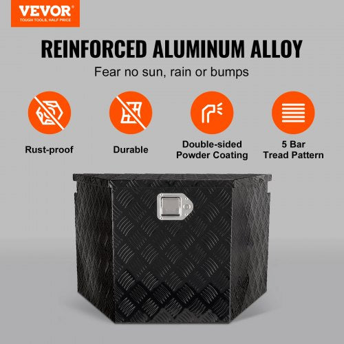 VEVOR Anhänger-Zungenbox Anhängerbox Werkzeugkasten 737 x 410 x 460 mm, Aluminiumlegierung Anhängerbox-Aufbewahrung mit Schloss &amp; Schlüsseln,  Anhänger-Zungen-Werkzeugkiste für Wohnmobil usw.