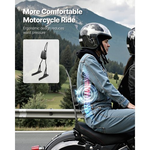 VEVOR Motorrad Rückenlehne Sissy Bar Harley-Davidson Dyna 73cm Rückenlehnen