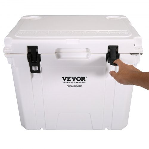 VEVOR Passive Kühlbox Eisbox 49,55 L, Isolierte Kühlbox Camping Thermobox 40-45 Dosen, Campingbox Kühlschrank mit Flaschenöffner, Isolierung Kühlbox Tragbar, Eistruhe Cooler Multifunktional