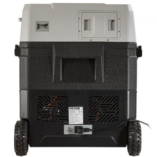 VEVOR Camping Kühlschrank 53 L Kühlboxen Rollbare Elektrische Gefrierbox 2 in 1 Doppelzone Auto Kühlschrank Kompressor zum Warmhalten und