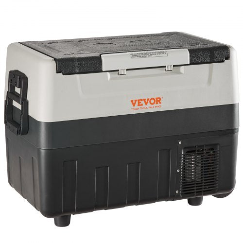 VEVOR Camping Kühlschrank 35 L Kühlboxen 12 / 24 V Rollbare Elektrische Gefrierbox 2 in 1 Doppelzone Auto Kühlschrank Kompressor zum Warmhalten und