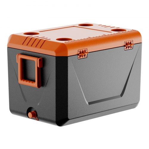 VEVOR Tragbare Kühlbox Isolierte Hartkühlbox mit Getränkehalter 63Qt