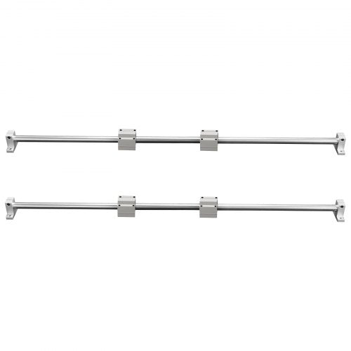VEVOR Linearführungsschienen-Set, SFC16 1000 mm, 2 Stück 39,4 Zoll/1000 mm SFC16-Führungsschienen, 4 Stück SC16-Gleitblöcke, 4 Stück Schienenstützen, Linearschienen und Lagersatz für automatisierte Ma
