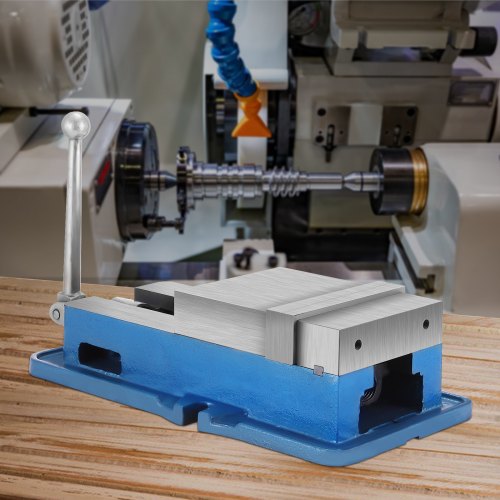 VEVOR Schraubzwingen-Schraubstock 152 mm, Tischschraubstock 152 mm, Bench Clamps 150 mm, Metall Professionelle Gusseisen Schraubstock für Säulenbohrer Breite Backen