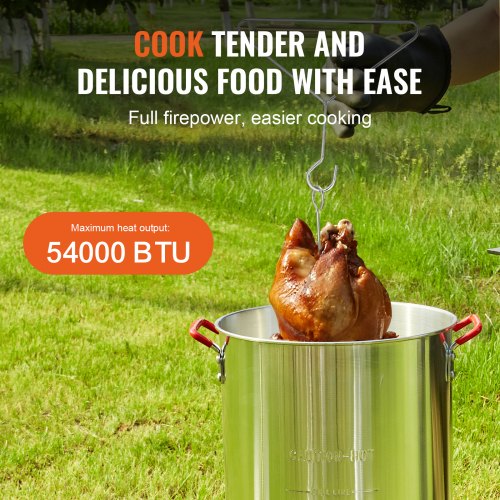 VEVOR 30Qt Türkei 10Qt Fischfritteuse Propankessel Dampfgarer Suppentopf Outdoor