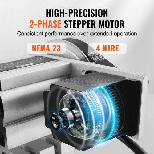 VEVOR Drehbankfutter K11–100mm Spannfutter Dreibackenfutter 4. Achse der CNC-Rotationsachse, ein Untersetzungsverhältnis von 6:1 und einen Nema23-Zweiphasen-Schrittmotor 3 Backenfutter für CNC-Fräsen