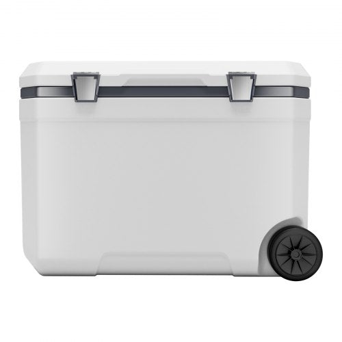 VEVOR Tragbare Kühlbox Isoliert Rollbar mit Getränkehalter 45Qt(64Dosen)