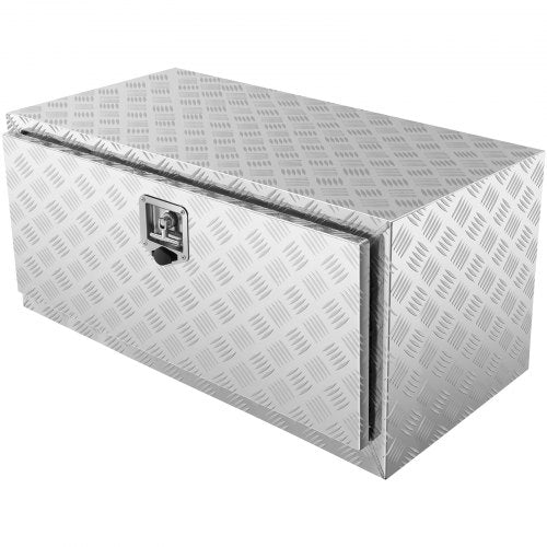 VEVOR Unterboden-LKW-Box, 914 x 610 x 610 mm Pickup-Aufbewahrungsbox, Aluminium-Diamantplatten-Werkzeugbox mit Schloss &amp; Schlüsseln, Wasserdichte Anhänger-Aufbewahrungsbox mit T-Griff-Verriegelung