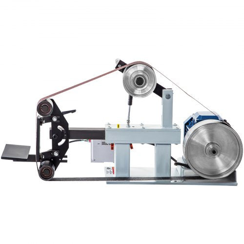 VEVOR Bandschleifmaschine, 1500 W Band und Scheiben Schleifmaschine, 5,08 x 208,28 cm Riemengröße Bandschleifmaschine, 1 Phase in 3 Phase Schleifgerät, 427 X 30,5 cm Gummischeibe Band-Tellerschleifer