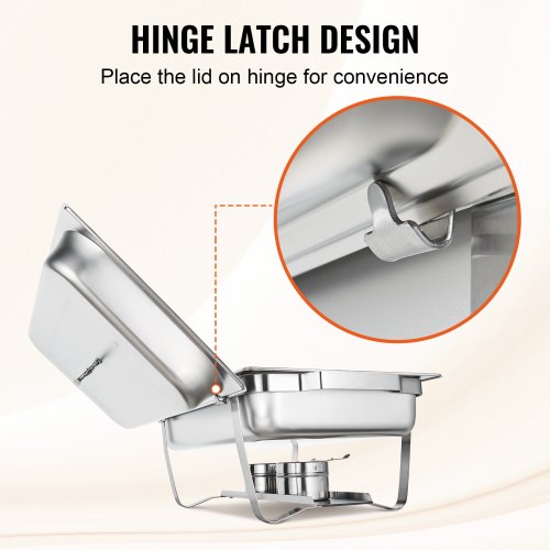 VEVOR Edelstahl Warmhaltebehälter Speisenwärmer Wärmebehälter 4x7,5L 4 Stk Chafing Dish Set