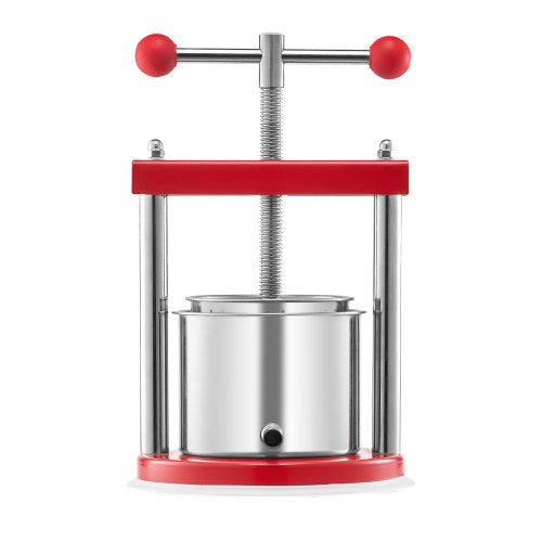 VEVOR Obstweinpresse Manuelle Presse Weinherstellung 1,65L Edelstahl Obstmühle