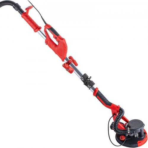 VEVOR Exzenterschleifer Schleifmaschine Trockenbauschleifer 225 mm 750W Schleifmaschine mit LED-Leuchtband Vakuumbeutel Handschuhe Schutzbrille