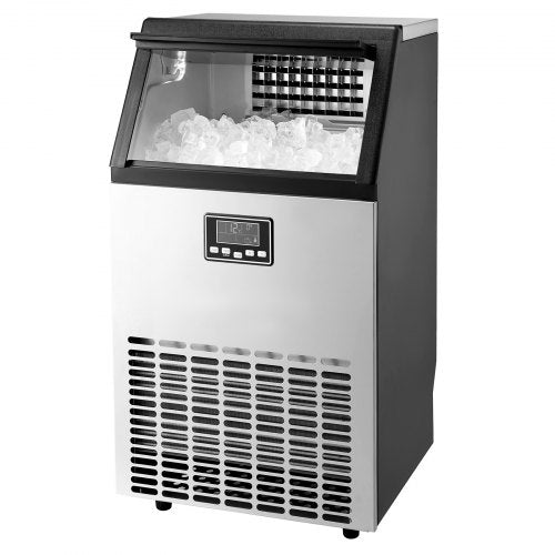 VEVOR Kommerzieller Eisbereiter Freistehende Eismaschine 58,97kg/Tag LED Anzeige