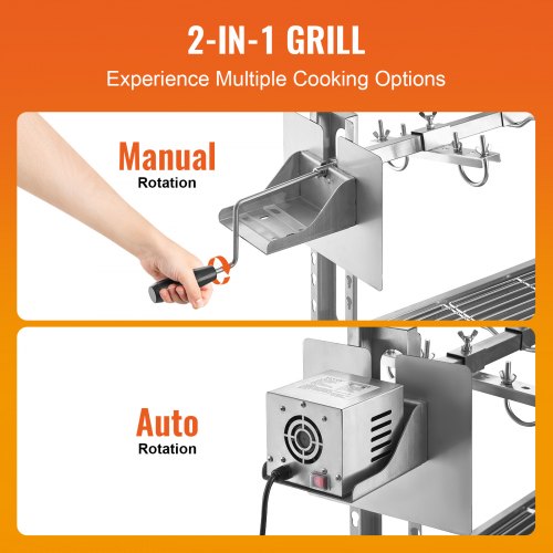 VEVOR Lammgrill Spanferkelgrill Spießbratengrill 52W 90kg Elektrisch 1185mm